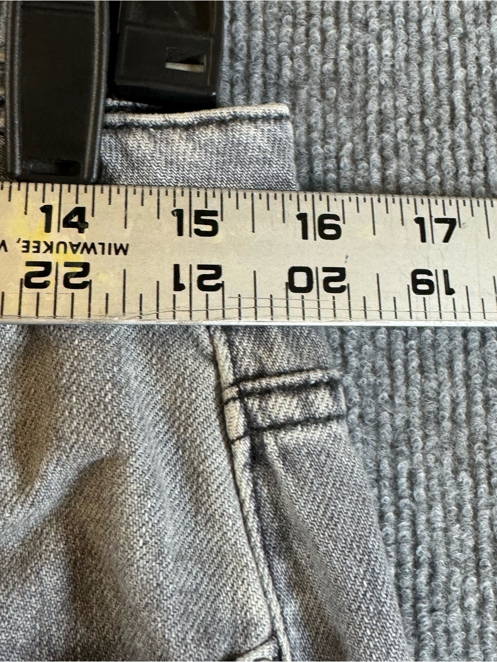 Hidden Jeans Nori Wide Leg Crop Grey Denim NWT Exposed Button Raw Hem 90s Skater - Picture 6 of 9
